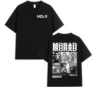 T-shirt grafica Rapper Morad MDLR da uomo e donna, in cotone di alta qualità, maglietta alla moda hip hop a maniche corte, streetwear. Caratteristiche speciali: Traspirante Istruzioni per la cura del 