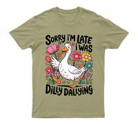 T-shirt grafica Scusa il ritardo I Was Dilly Dallying Duck Waterfowl...