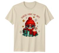 T-shirt grafica Snacks Make Me Nice Cute Ghost Christmas Holiday da uomo donna