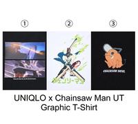 T-shirt grafica UNIQLO x Chainsaw Man UT Relaxed Fit Anime Tee Japan NUOVA 3 ...