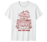 T-shirt grafica unisex Cozy Christmas Time for Magic Christmas Holiday uomo...