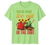 T-shirt grafica uomo donna non sei mai troppo vecchio per giocare negli...