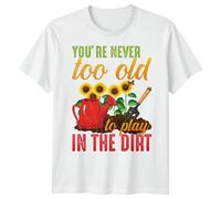 T-shirt grafica uomo donna non sei mai troppo vecchio per giocare negli...