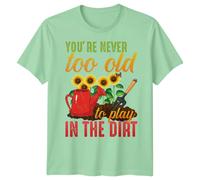 T-shirt grafica uomo donna non sei mai troppo vecchio per giocare negli...