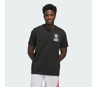 adidas performance - World Wide Hoops - T-shirt nera con grafica-Nero XL