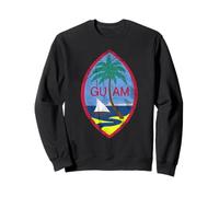 T-shirt Guam Flag Seal Distressed | Regali di liberazione Guam Felpa
