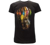T-Shirt Guanto di Thanos Marvel Ufficiale Originale Nera Maglia Maglietta (XL)