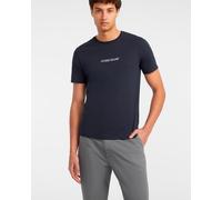 T-shirt Guess Logo Embroider blu navy bianco - M