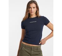 T-shirt Guess Logo Print blu navy donna - XS