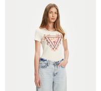 T-shirt Guess Logo Triangolo Floreale Slim Donna