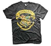 Harry Potter Licenza Ufficiale Hogwarts Crest Uomo Maglietta (Nero), X-Large