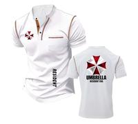 T-Shirt Henley da Uomo per R.es.i.d.en.t Polo Elasticizzate Maniche Corte con Patchwork Comode Magliette Sportive A Mezza Manica Colletto-BaiS||s