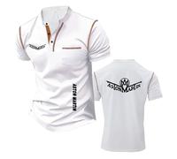T-Shirt Henley Traspirante da Uomo per A.s.t.o.n M.a.r.Ti.n Tuta Sportiva con Grafica Morbida A Maniche Corte Collo Alto Abbigliamento Casual Mezza Manica-BaiS||s