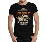 T-Shirt Herren Caravan - La Libertà Ha 4 Ruote - Regali Per Uomini Fun-Shirt