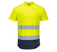 T-Shirt Hi-Vis Portwest C395 Maniche Corte Inserti A Rete Contrasto Sicurezza