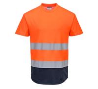 T-Shirt Hi-Vis Portwest C395 Maniche Corte Inserti A Rete Contrasto Sicurezza