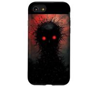 t-shirt horror nera, demone con occhi rossi, mostri Custodia per iPhone SE (2020) / 7/8