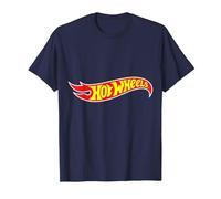 T-Shirt Hot Wheels da Uomo, Ufficiale, Logo, Vari Colori Maglietta, Uomo, Navy, 5XL