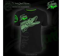 HOTSPOT DESIGN Fishing Mania Pike, nero-verde, Maglietta