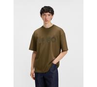 HUGO T-shirt in jersey di cotone con logo riflettente - Style Dinkee, 50525765 Verde S