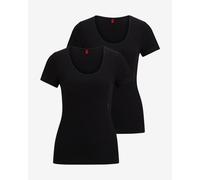 HUGO Magliette intime in cotone in confezione da due - Style TWIN T-SHIRT RN, 50469660 Nero XS