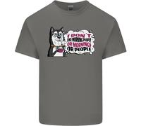 T-Shirt Husky Alaskan Non Mi Piacciono Le Persone Al Mattino Per Bambini