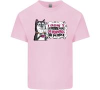 T-Shirt Husky Alaskan Non Mi Piacciono Le Persone Al Mattino Per Bambini