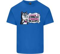T-Shirt Husky Alaskan Non Mi Piacciono Le Persone Al Mattino Per Bambini