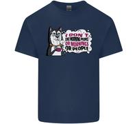 T-Shirt Husky Alaskan Non Mi Piacciono Le Persone Al Mattino Per Bambini