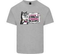 T-Shirt Husky Alaskan Non Mi Piacciono Le Persone Al Mattino Per Bambini