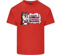 T-Shirt Husky Alaskan Non Mi Piacciono Le Persone Al Mattino Per Bambini