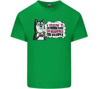 T-Shirt Husky Alaskan Non Mi Piacciono Le Persone Al Mattino Per Bambini