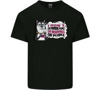 T-Shirt Husky Alaskan Non Mi Piacciono Le Persone Al Mattino Per Bambini