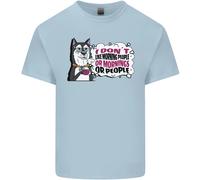 T-Shirt Husky Alaskan Non Mi Piacciono Le Persone Al Mattino Per Bambini