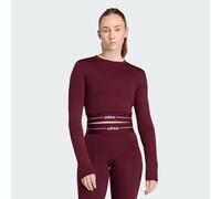 T-Shirt Hyperglam Cropped Long Sleeve Maroon XS