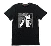 T-shirt Ian Curtis nera cotone cantante Division cotone rock anni 80 indie punk