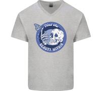 T-Shirt In Cotone A V Con Teschio E Farfalla Trova La Bellezza Dentro