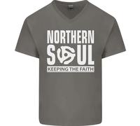 T-Shirt In Cotone A V Da Uomo Northern Soul Vinyl 33RPM Record Insert