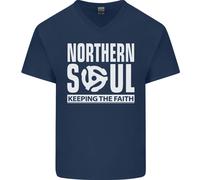 T-Shirt In Cotone A V Da Uomo Northern Soul Vinyl 33RPM Record Insert