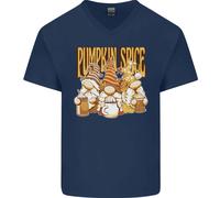 T-Shirt In Cotone A V Halloween Con Gnomi Al Profumo Di Zucca