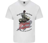 T-Shirt In Cotone A V Per Uomo English Brotherhood