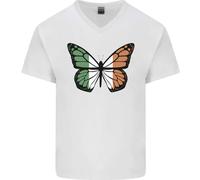 T-Shirt In Cotone A V Per Uomo Irish Butterfly Irlanda