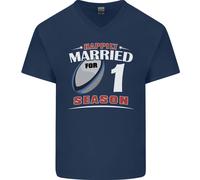 T-Shirt In Cotone A V Per Uomo Per Il 1° Anniversario Di Matrimonio