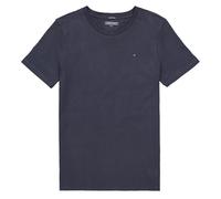 T-shirt in cotone bio, girocollo Blu 10 anni - 138 cm Tinta unita