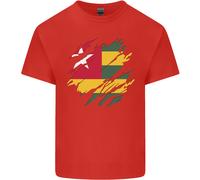 T-Shirt In Cotone Con Bandiera Del Togo Uomo Per Il Calcio
