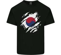 T-Shirt In Cotone Con Bandiera Della Corea Del Sud Per Uomo Giorno Del Calcio