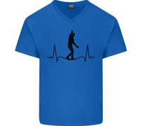 T-Shirt In Cotone Da Uomo A Collo A V Per Camminare Sul Filo