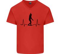T-Shirt In Cotone Da Uomo A Collo A V Per Camminare Sul Filo
