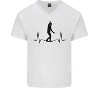T-Shirt In Cotone Da Uomo A Collo A V Per Camminare Sul Filo