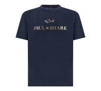 T-shirt in cotone Light Jersey con stampa, Uomo, BLU - ORO, Taglia: M